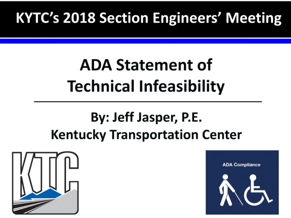 ADA Statement of                             Technical Infeasibility