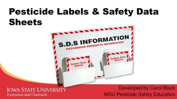 Pesticide Labels &amp; Safety Data Sheets