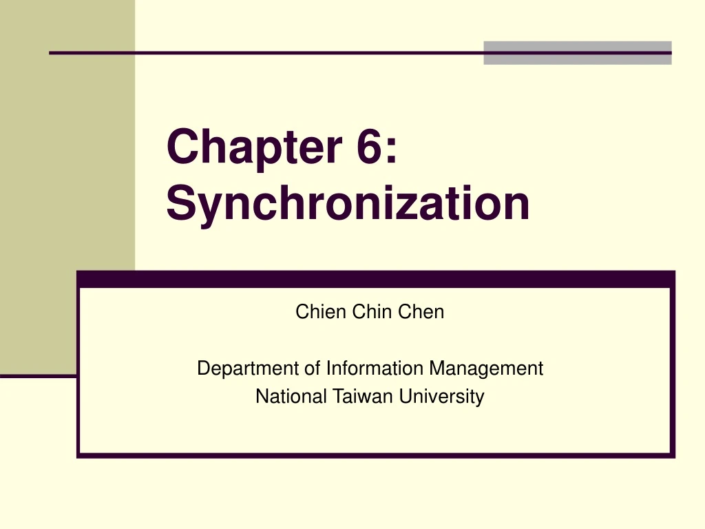 chapter 6 synchronization