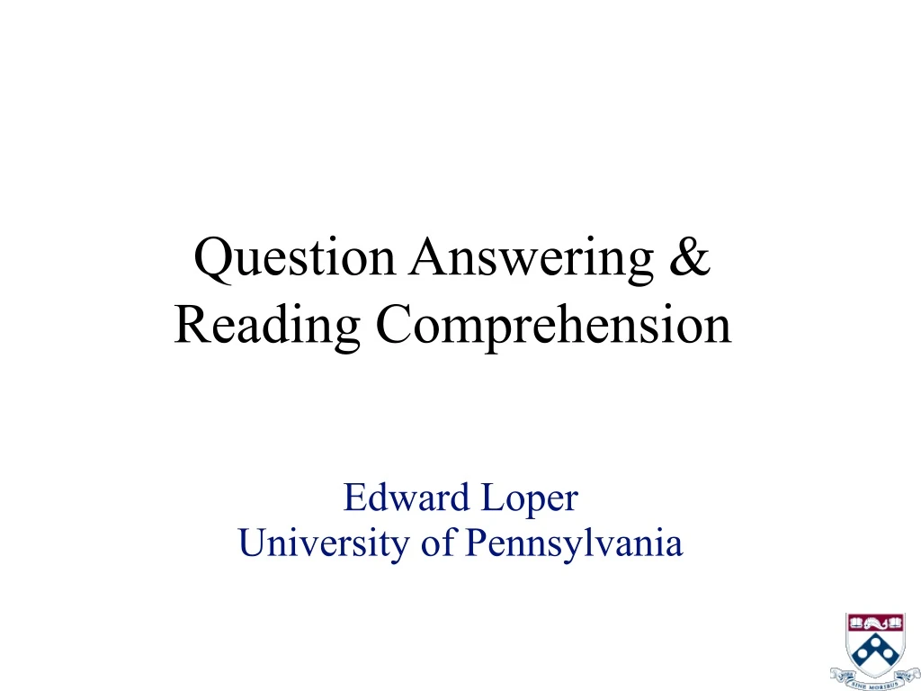 question answering reading comprehension