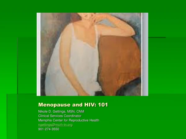 Menopause and HIV: 101