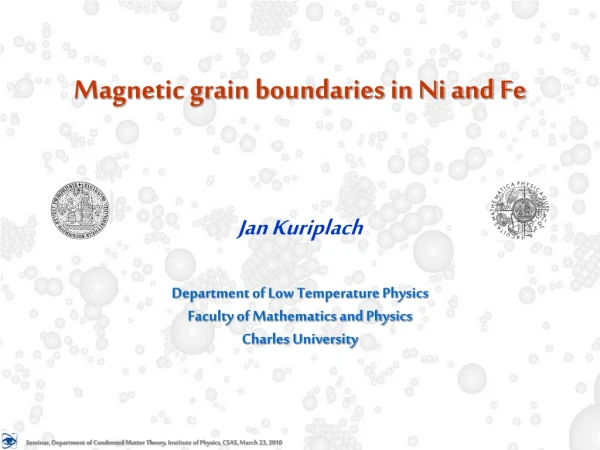 Magnetic grain boundaries in Ni and Fe