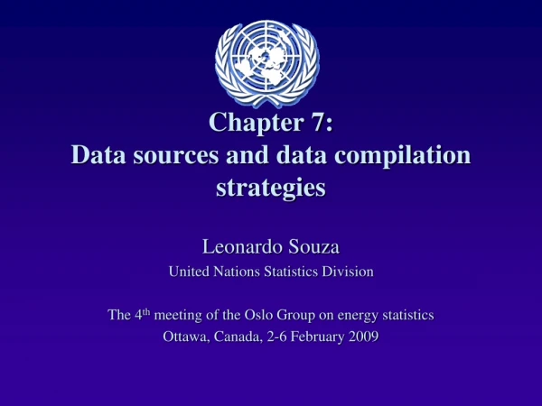 Chapter 7: Data sources and data compilation strategies