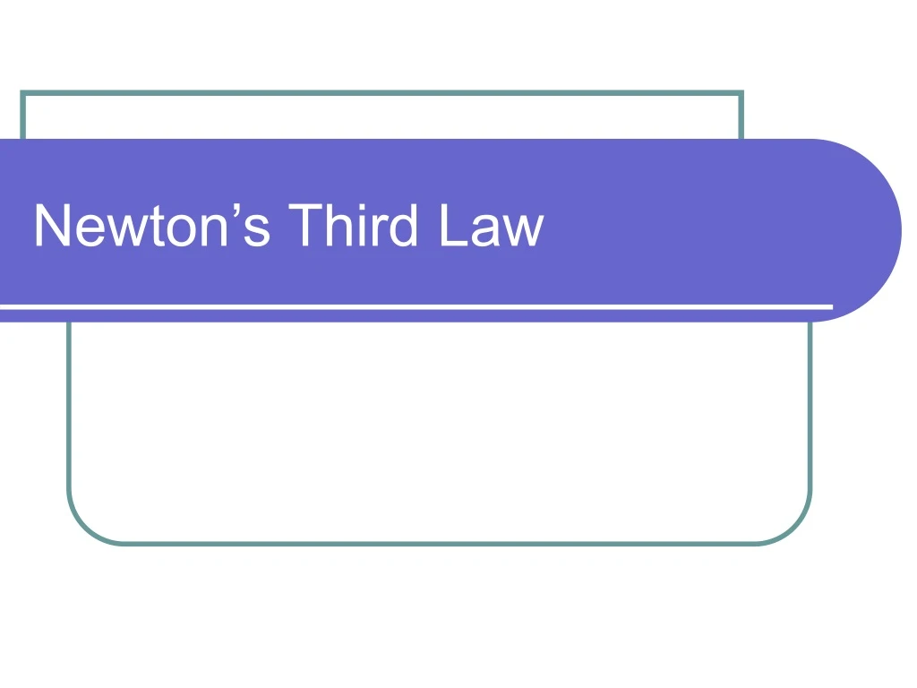 newton s third law