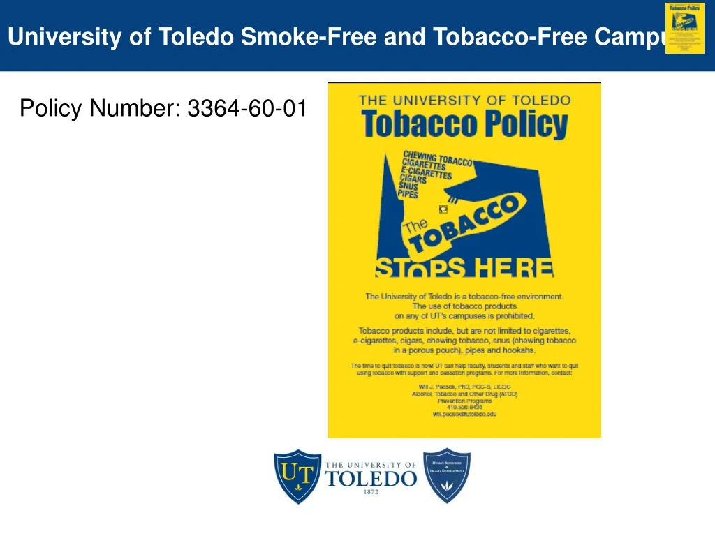 university of toledo smoke free and tobacco free