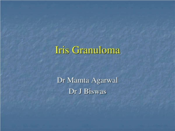 Iris Granuloma
