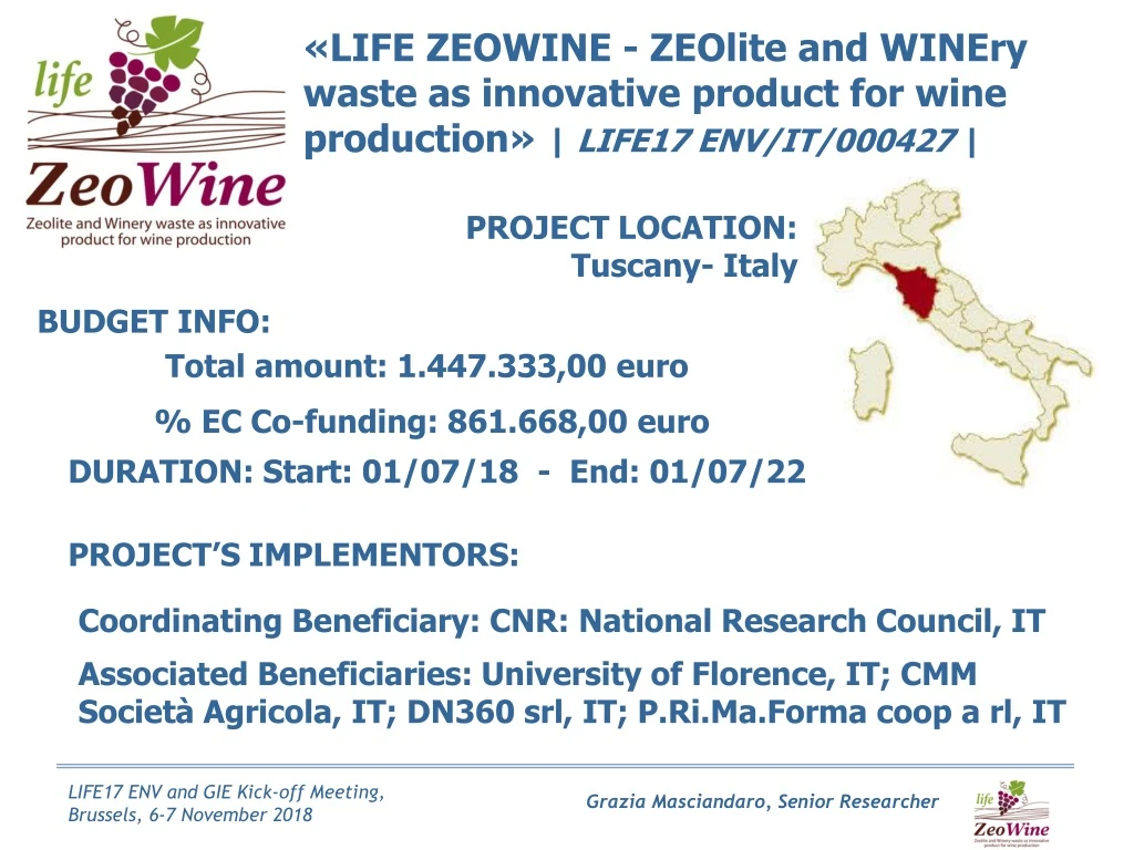 life zeowine zeolite and winery waste