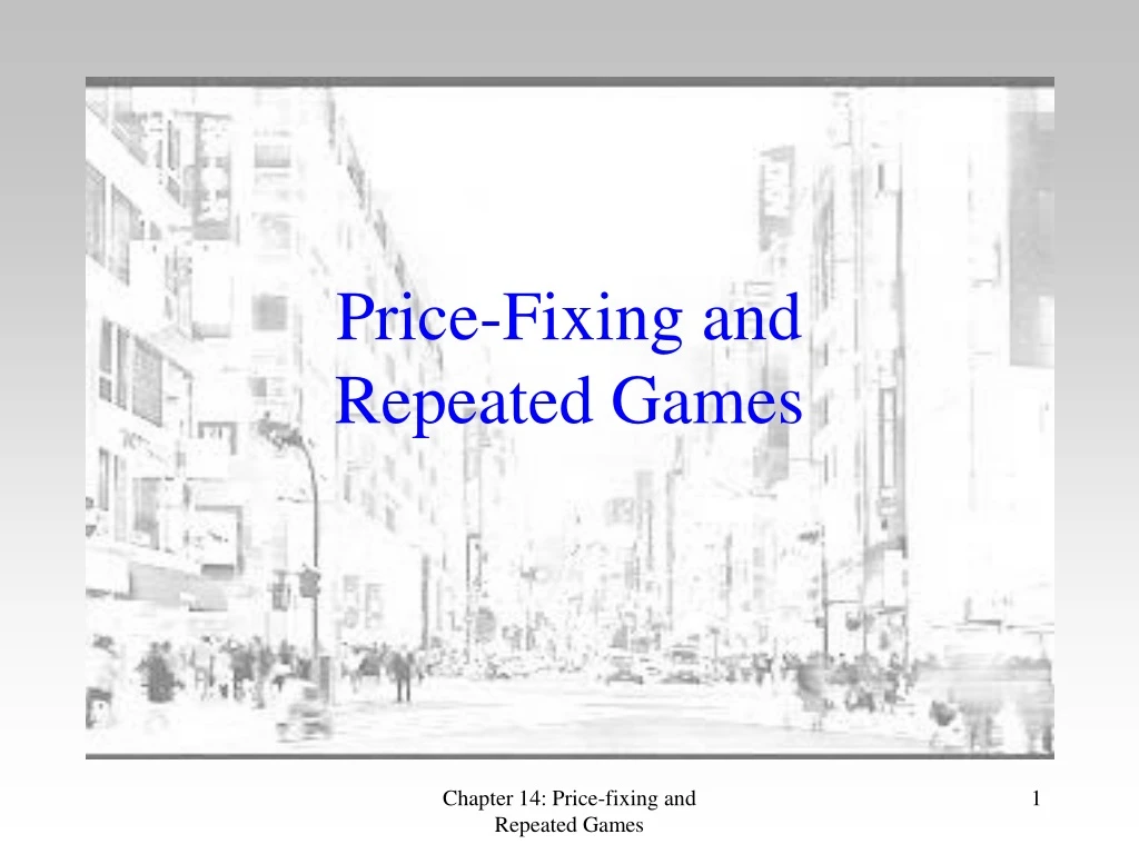 price fixing and repeated games