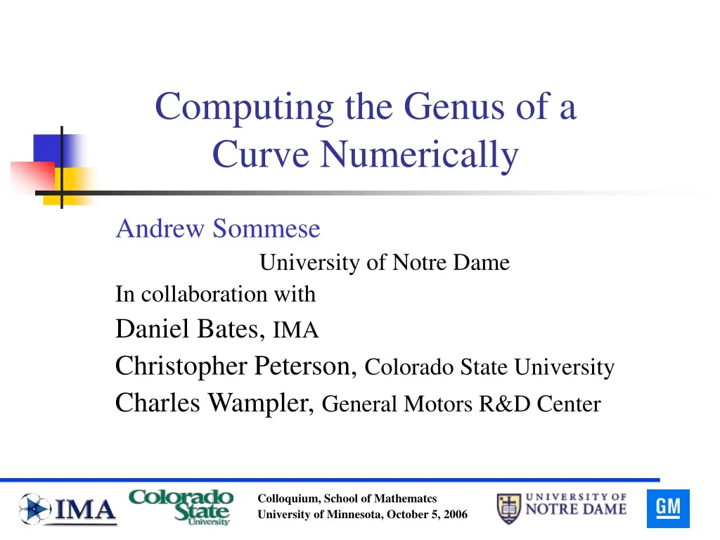 computing the genus of a curve numerically