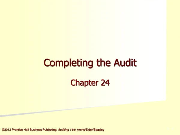 Completing the Audit