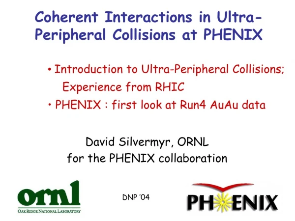 Coherent Interactions in Ultra-Peripheral Collisions at PHENIX
