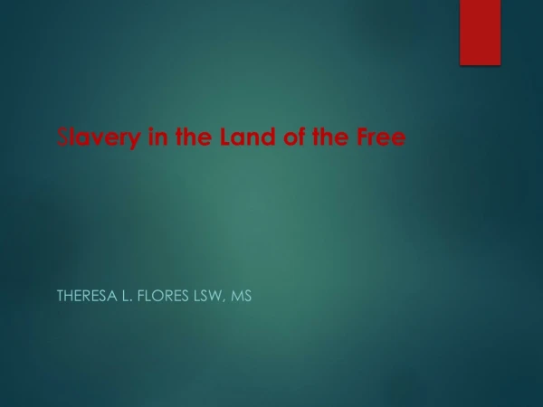 S lavery in the Land of the Free