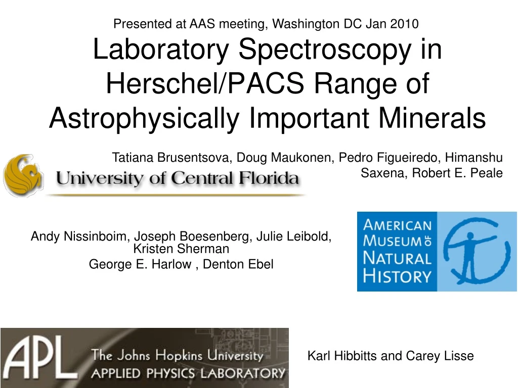 laboratory spectroscopy in herschel pacs range of astrophysically important minerals