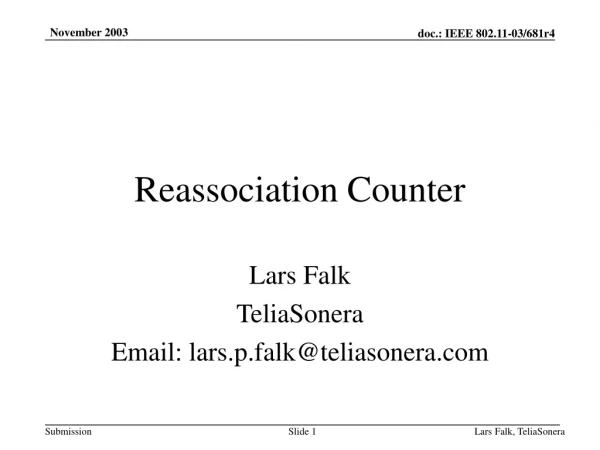Reassociation Counter