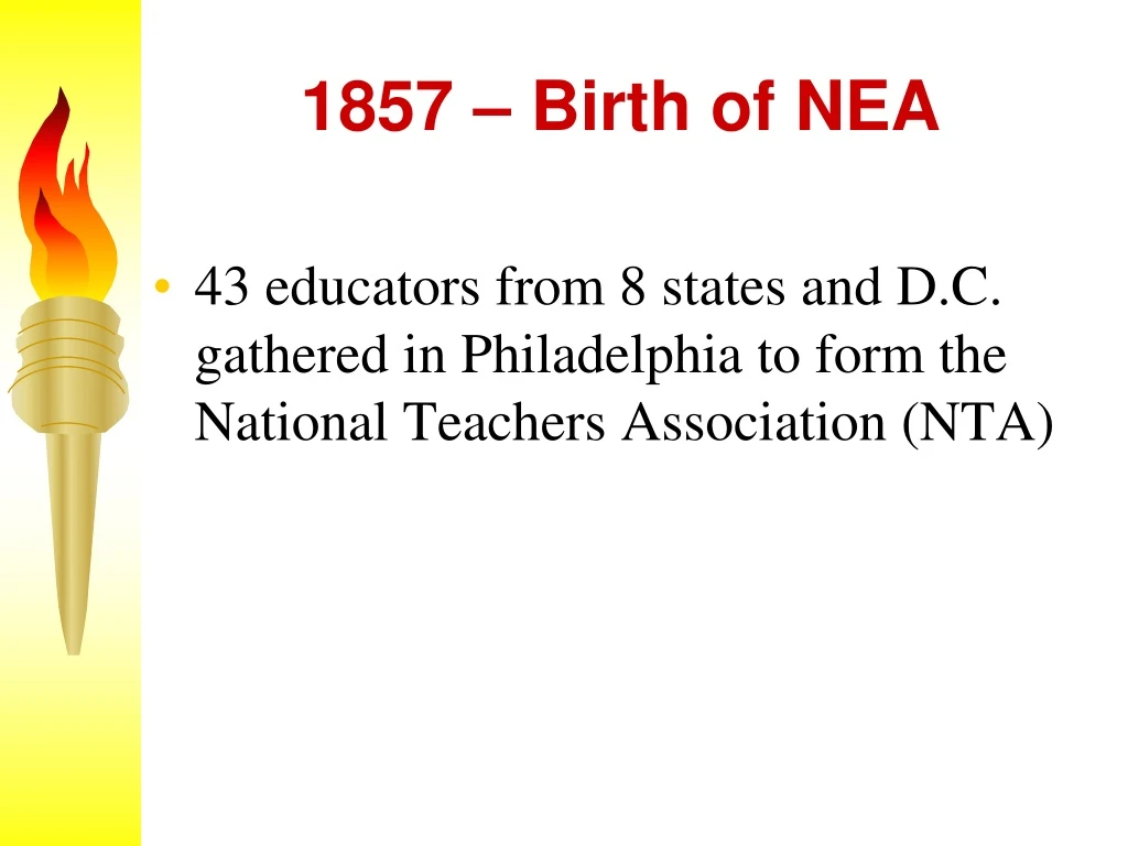 1857 birth of nea