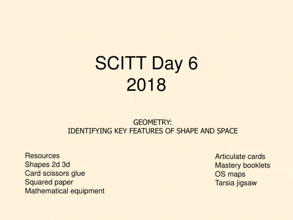SCITT Day 6 2018
