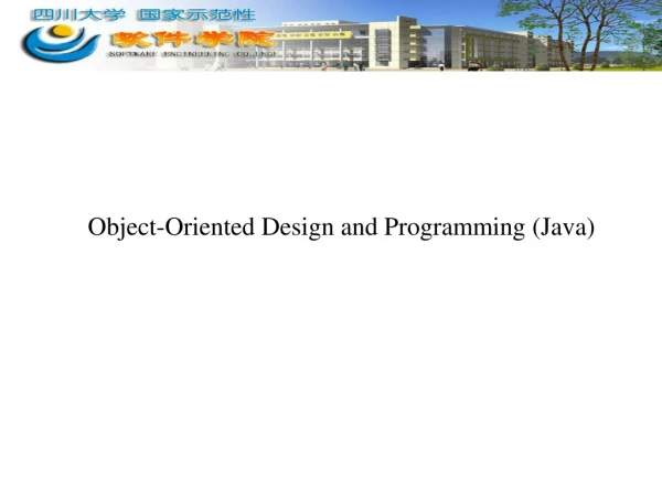 Object-Oriented Design and Programming (Java)