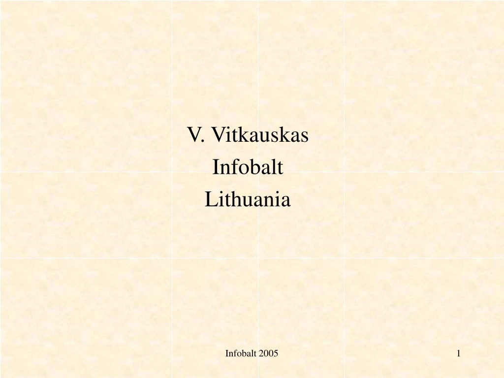 v vitkauskas infobalt lithuania