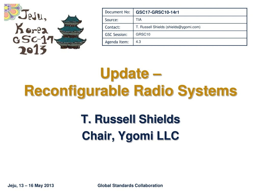 update reconfigurable radio systems