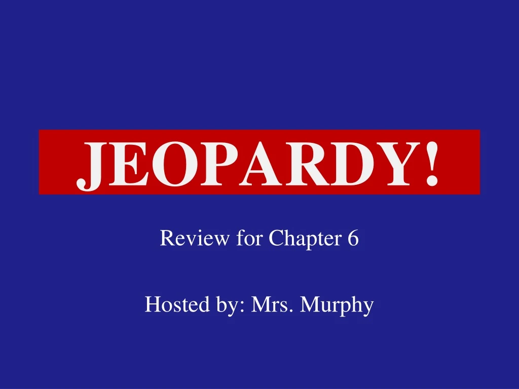 jeopardy