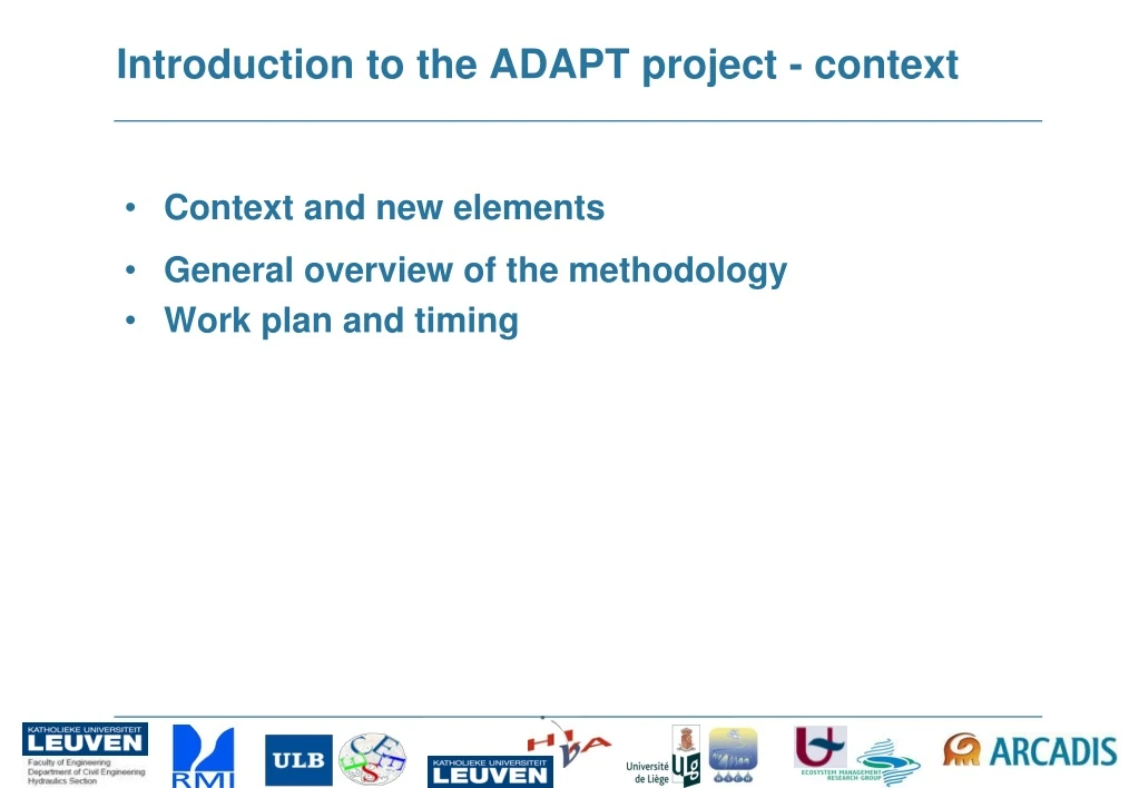 introduction to the adapt project context