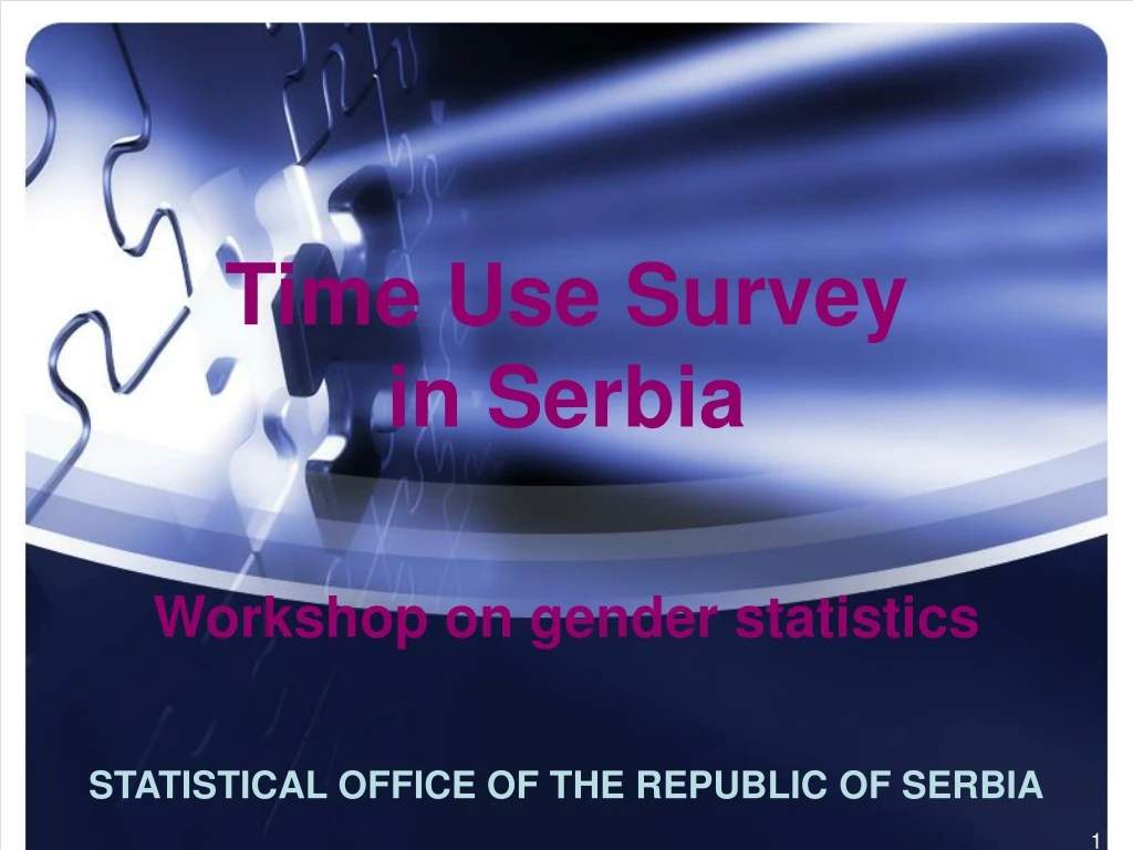 t ime use survey in serbia workshop on gender