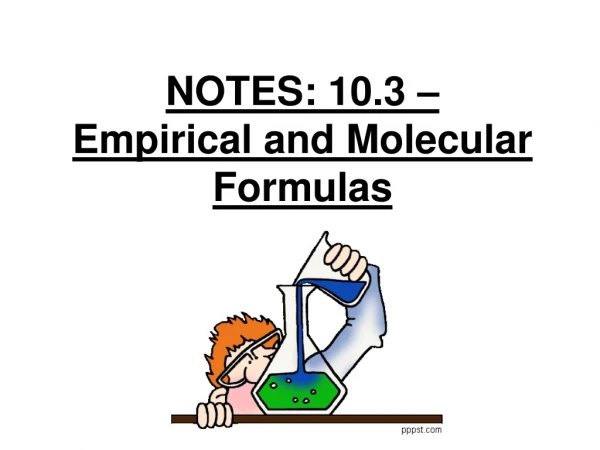 NOTES: 10.3 –  Empirical and Molecular Formulas