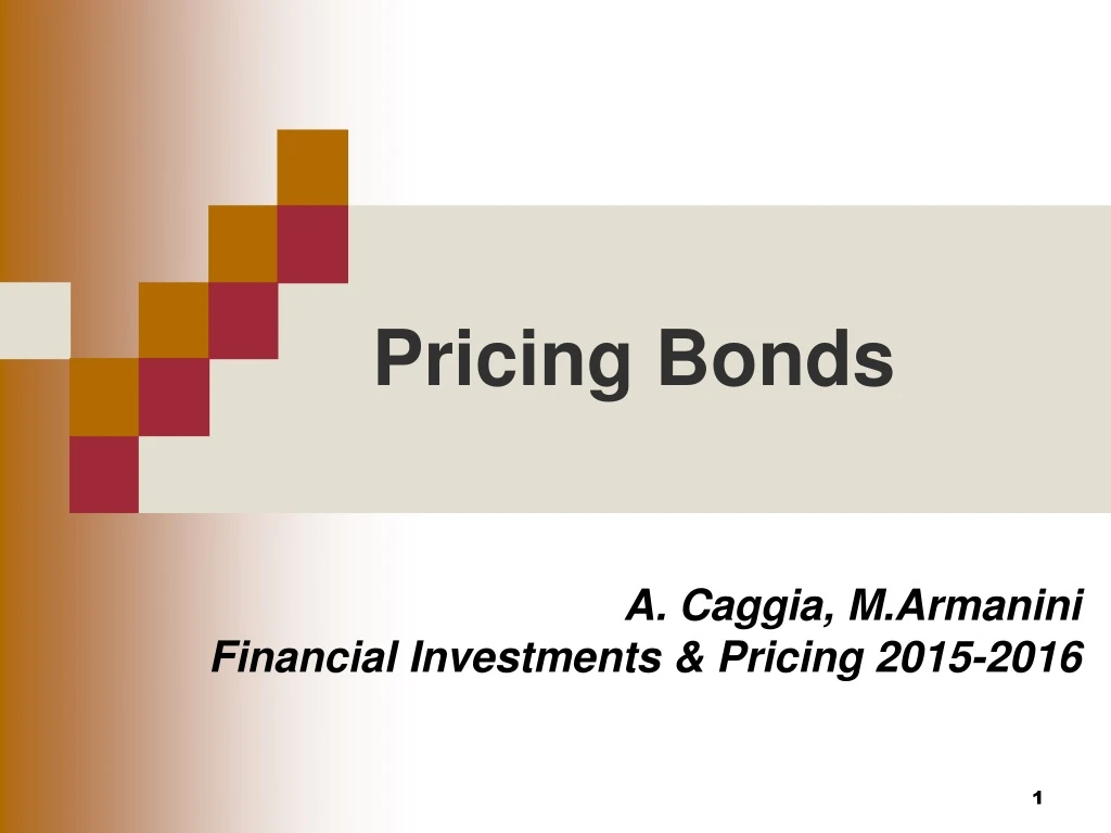 pricing bonds