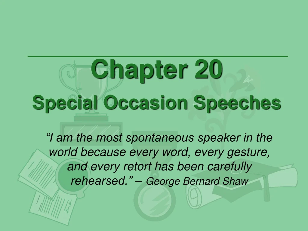 chapter 20 special occasion speeches