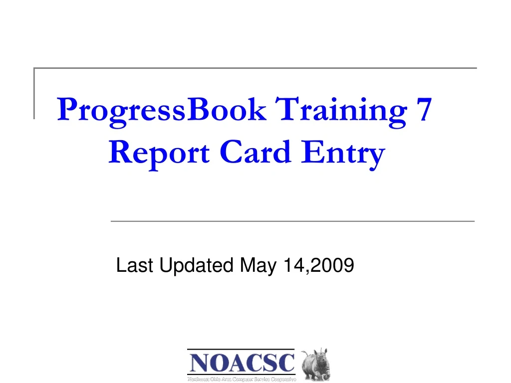 progressbook training 7 report card entry