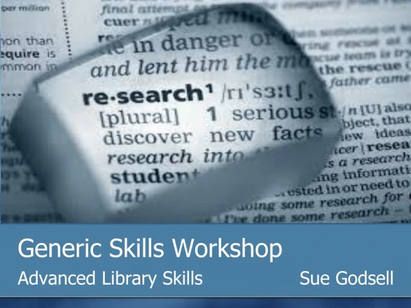 Generic Skills Workshop