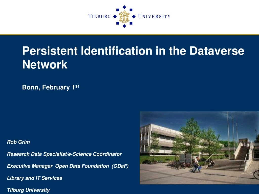 persistent identification in the dataverse network bonn february 1 st