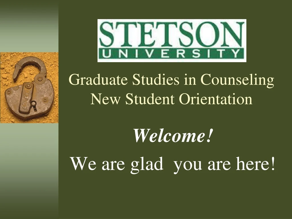 graduate studies in counseling new student orientation