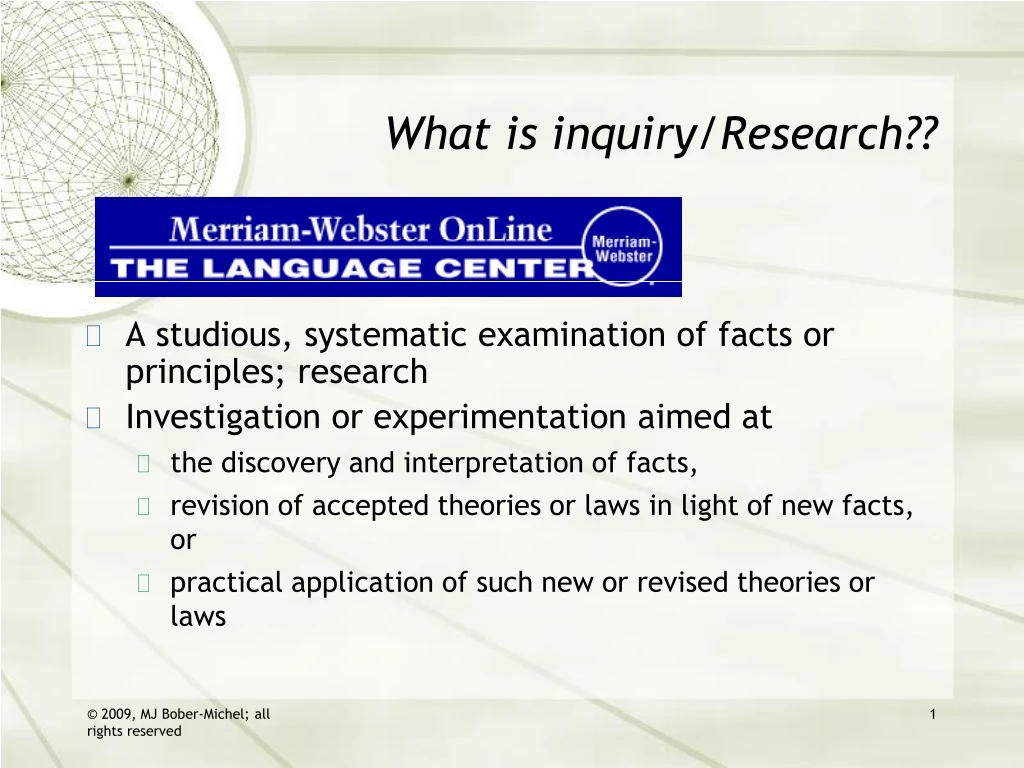what is inquiry research