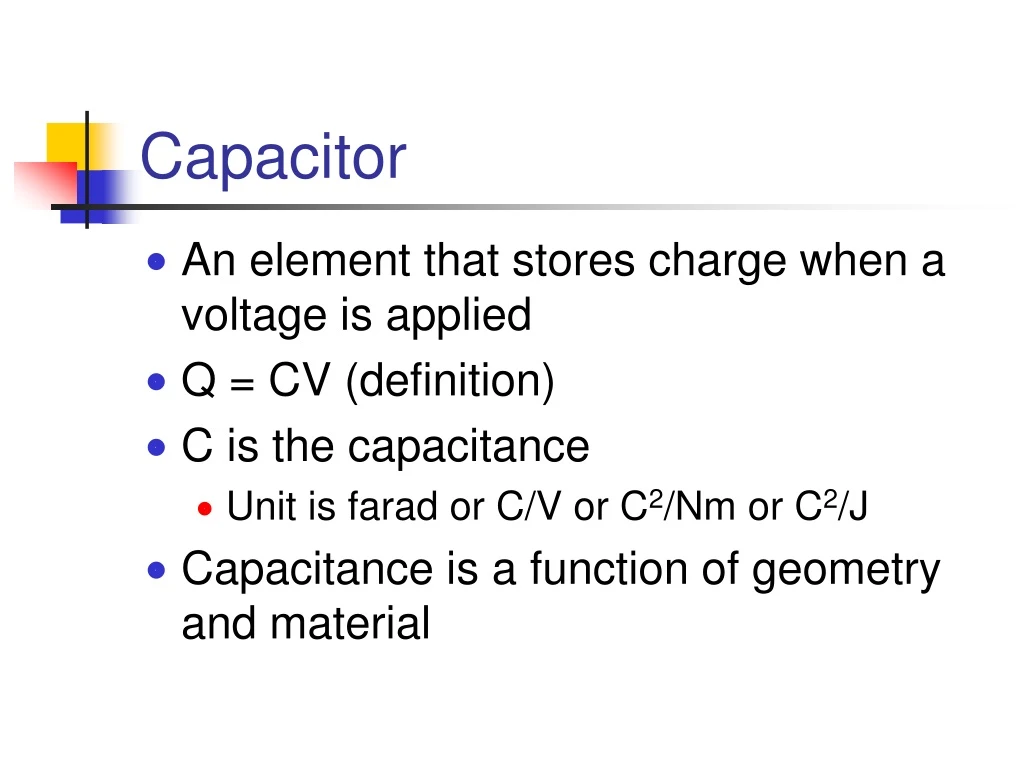 PPT - Capacitor PowerPoint Presentation, Free Download - ID:9138886