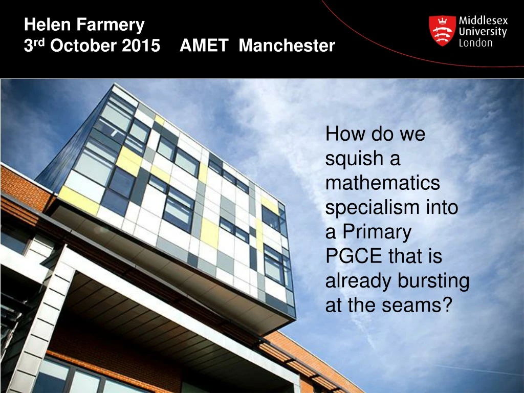 helen farmery 3 rd october 2015 amet manchester