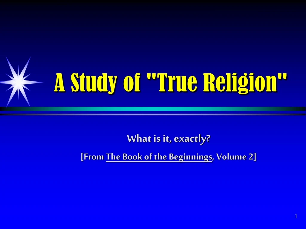 a study of true religion