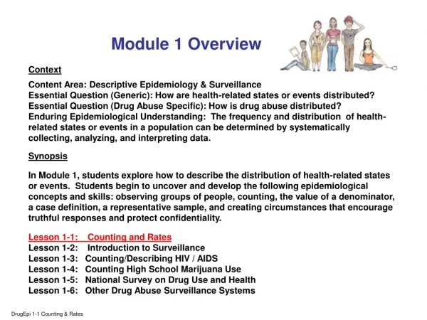 Module 1 Overview Context Content Area: Descriptive Epidemiology &amp; Surveillance