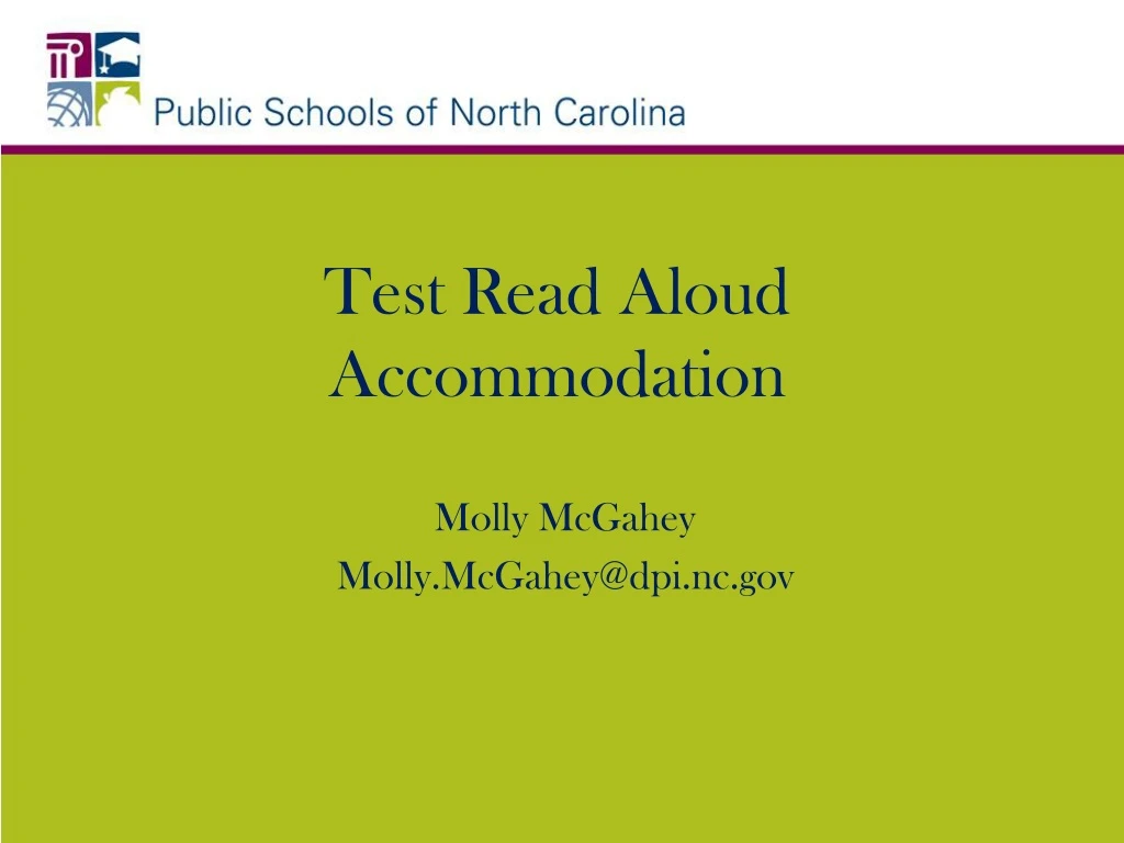 test read aloud accommodation