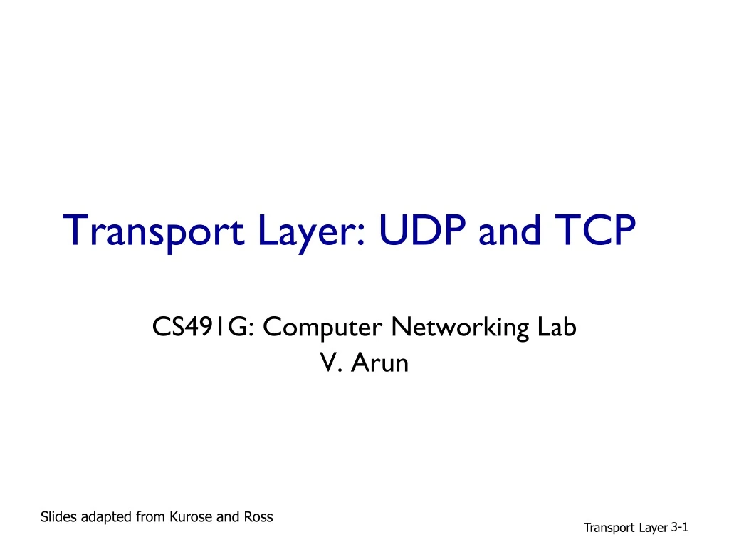 transport layer udp and tcp