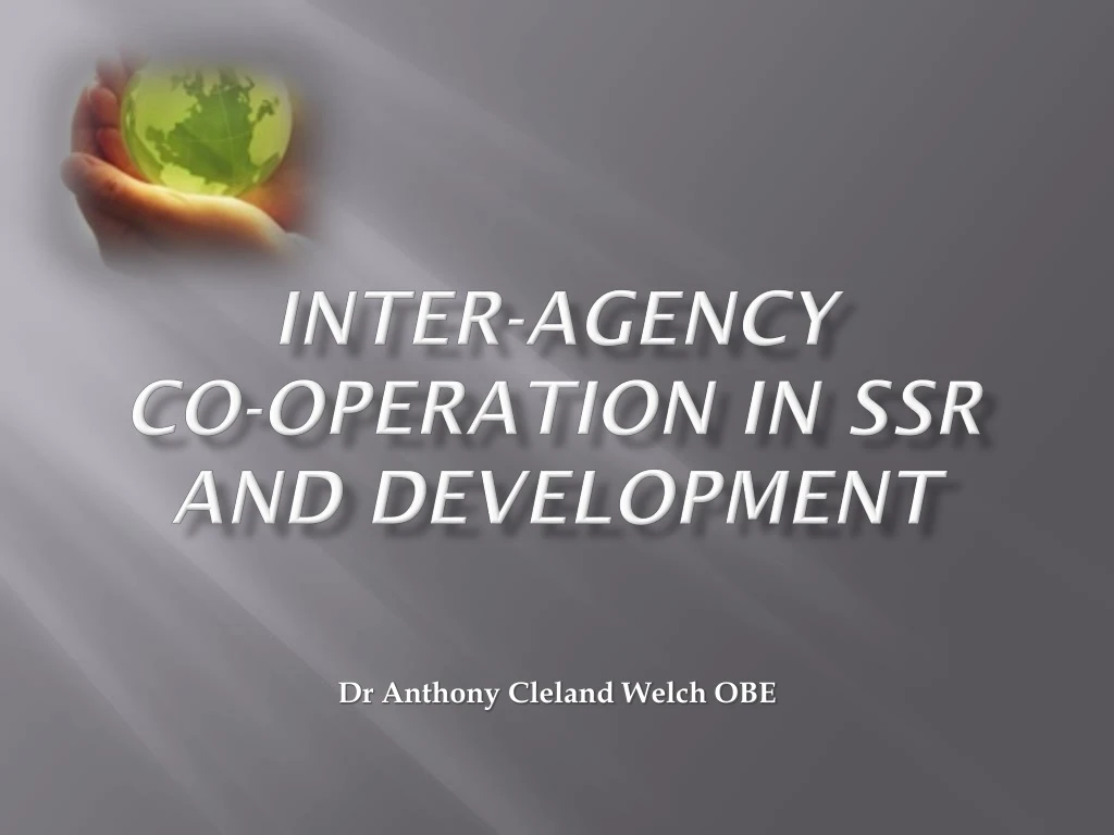 inter agency co operation in ssr and development
