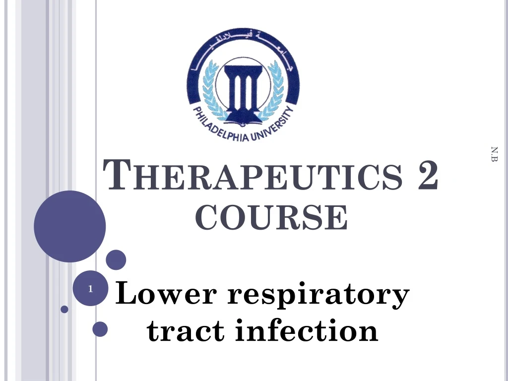 therapeutics 2 course