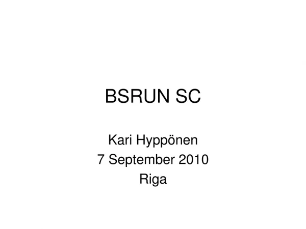 BSRUN SC