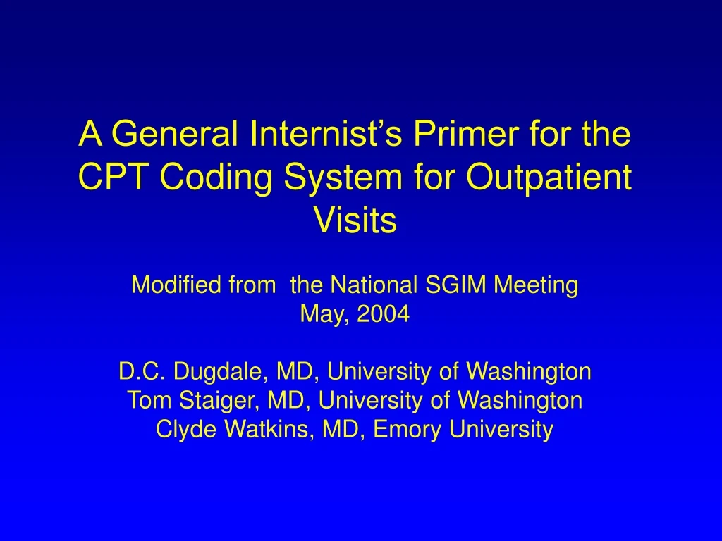 a general internist s primer for the cpt coding