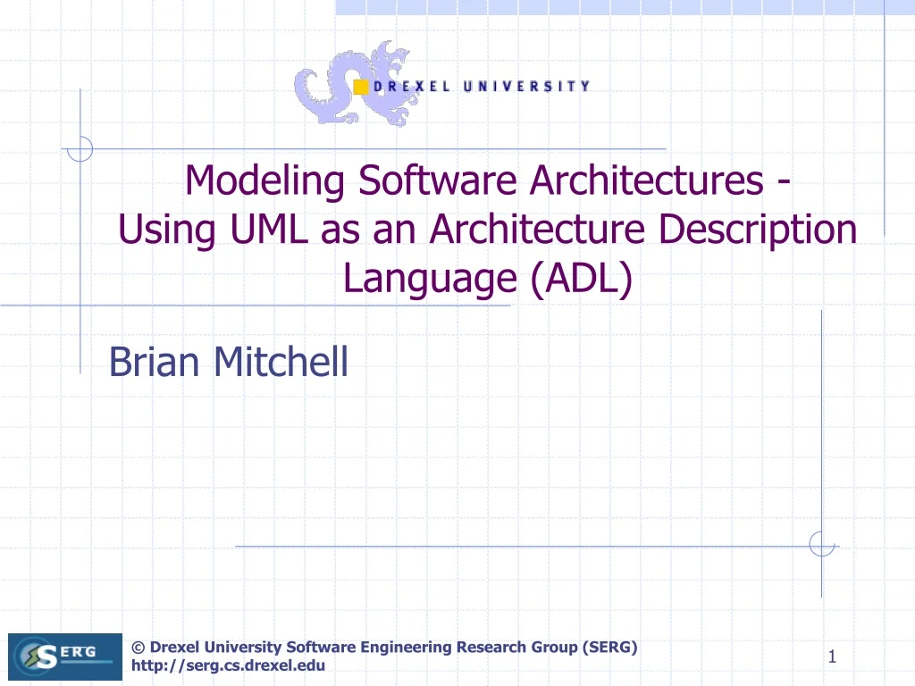modeling software architectures using uml as an architecture description language adl