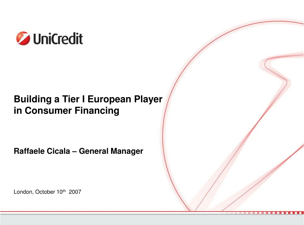 building a tier i european player in consumer financing