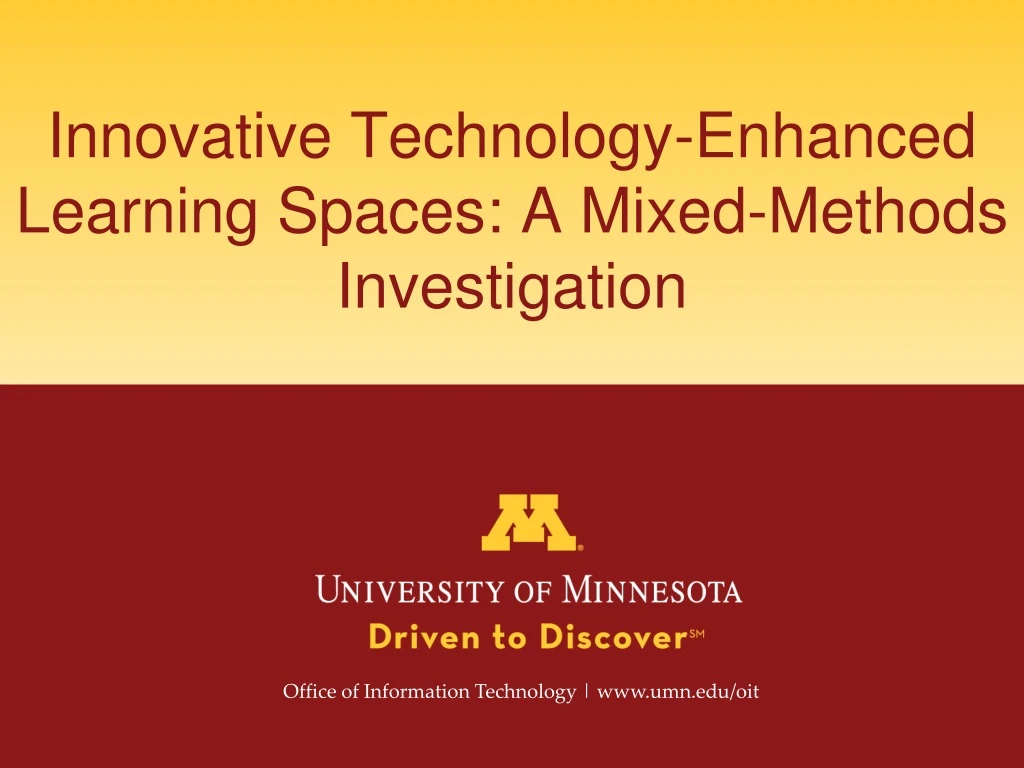 innovative technology enhanced learning spaces a mixed methods investigation