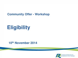 Eligibility - slide 1