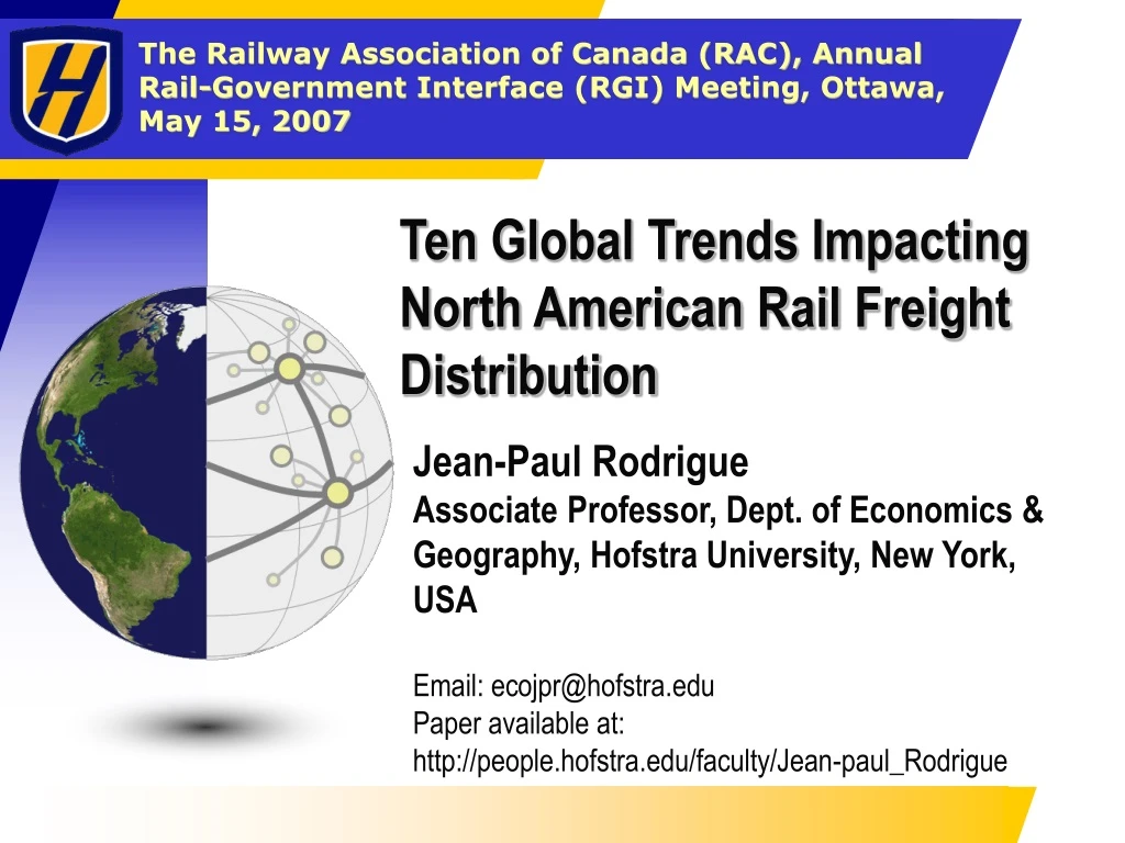 ten global trends impacting north american rail freight distribution