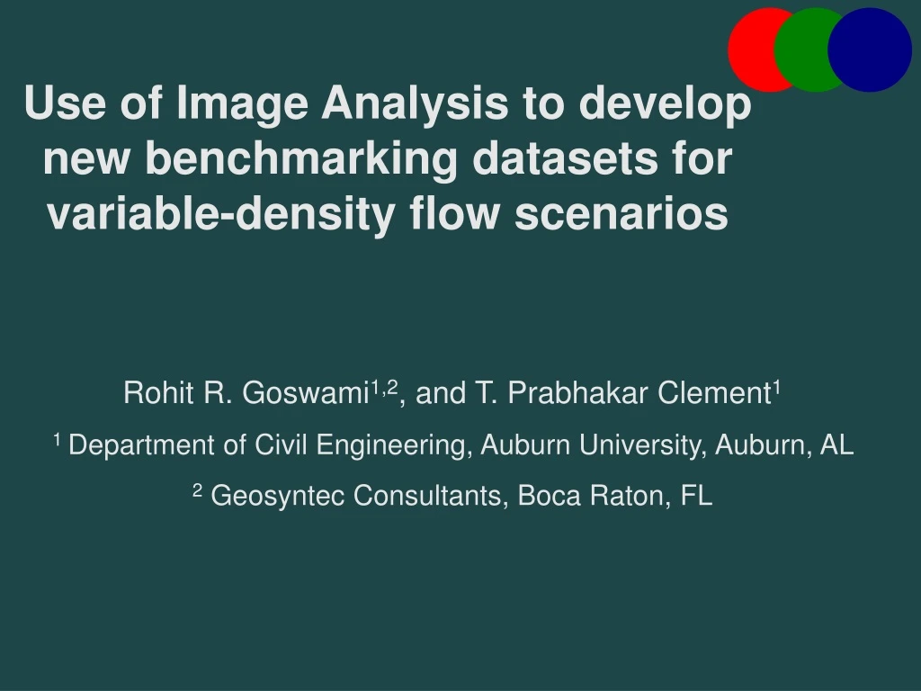 use of image analysis to develop new benchmarking